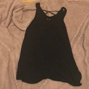 Black criss cross neck dress